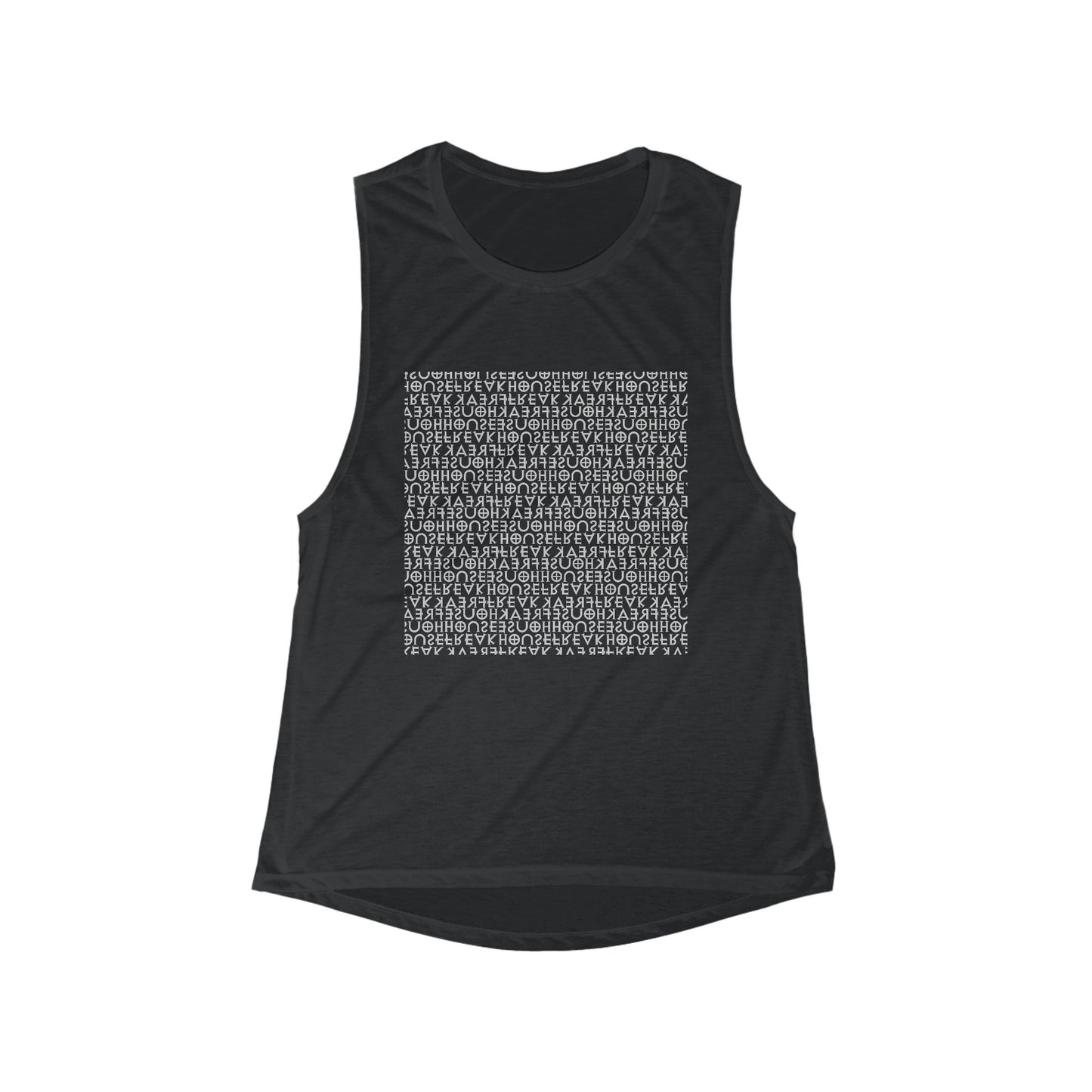 Freak House Hall of Mirrors Women's Flowy Scoop Muscle Tank, Poly Blend