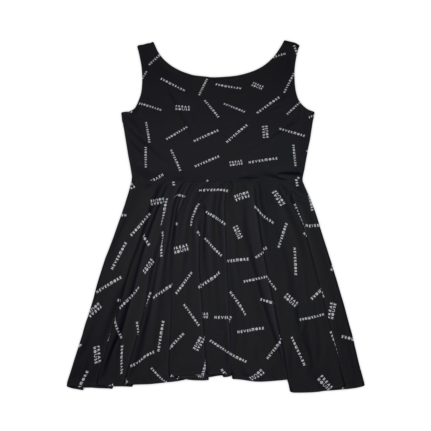 Freak House Nevermore Flowy Asymmetrical Dress, Black