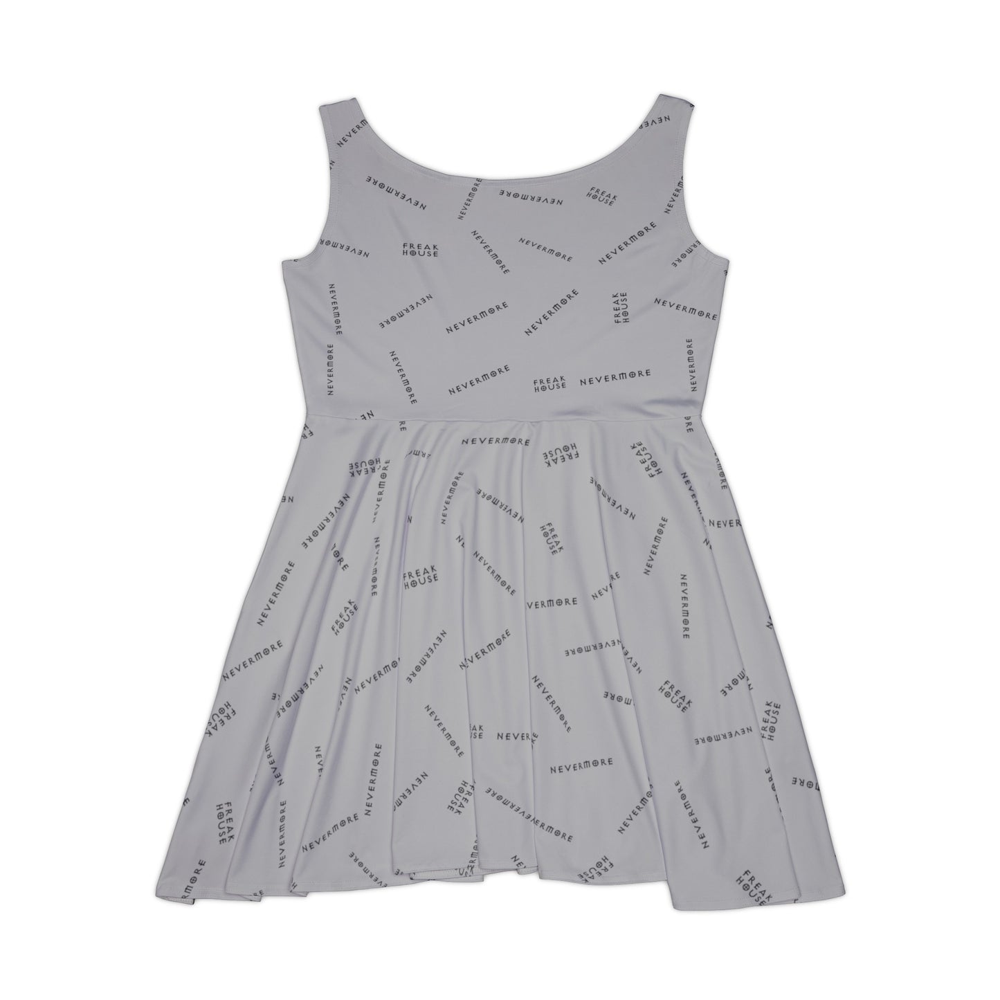 Freak House Nevermore Flowy Asymmetrical Dress, Grey