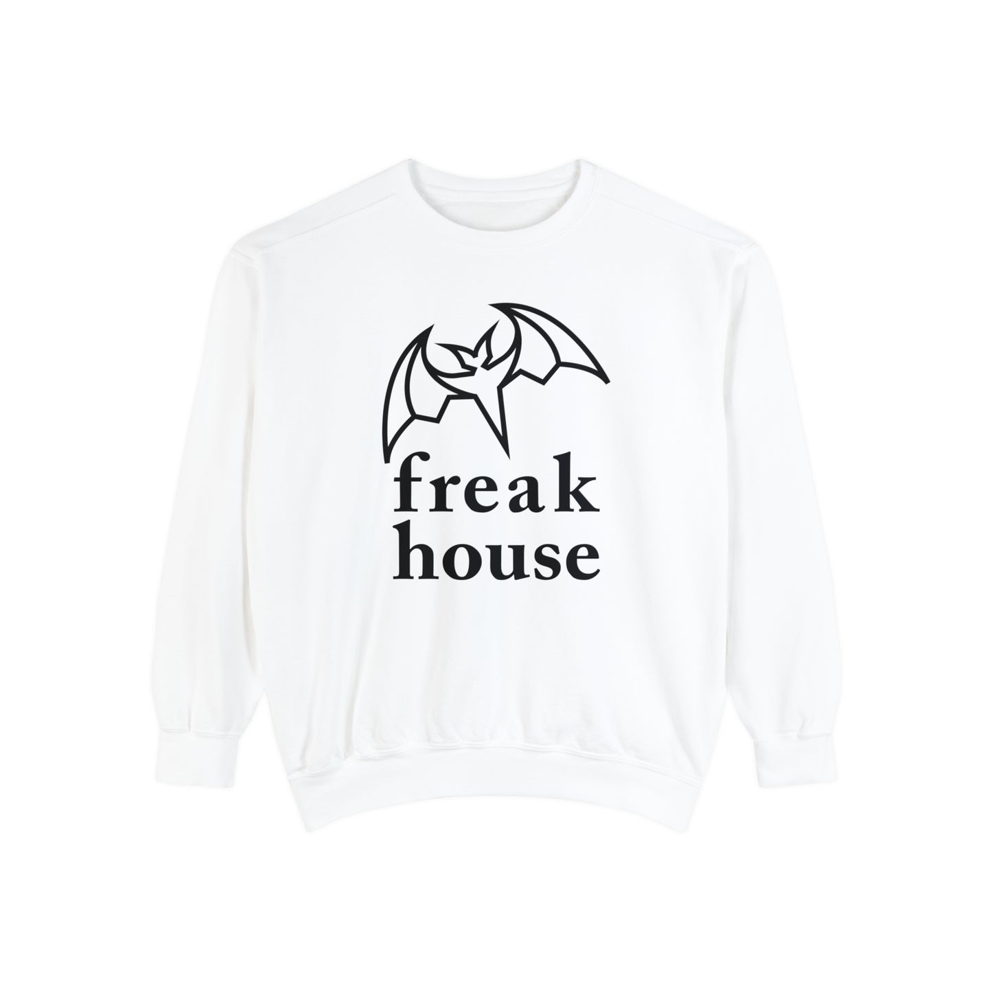 Freak House Signature Bat Logo Unisex Luxurious Sweatshirt, Cotton / Poly Blend