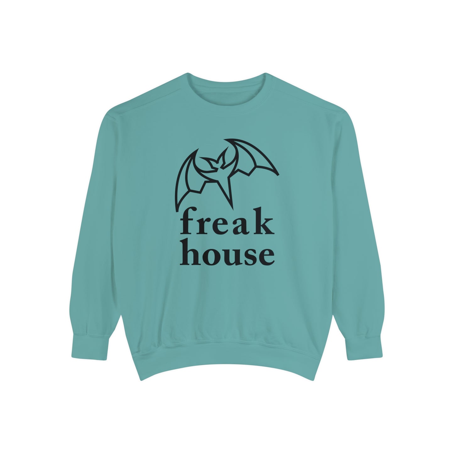 Freak House Signature Bat Logo Unisex Luxurious Sweatshirt, Cotton / Poly Blend