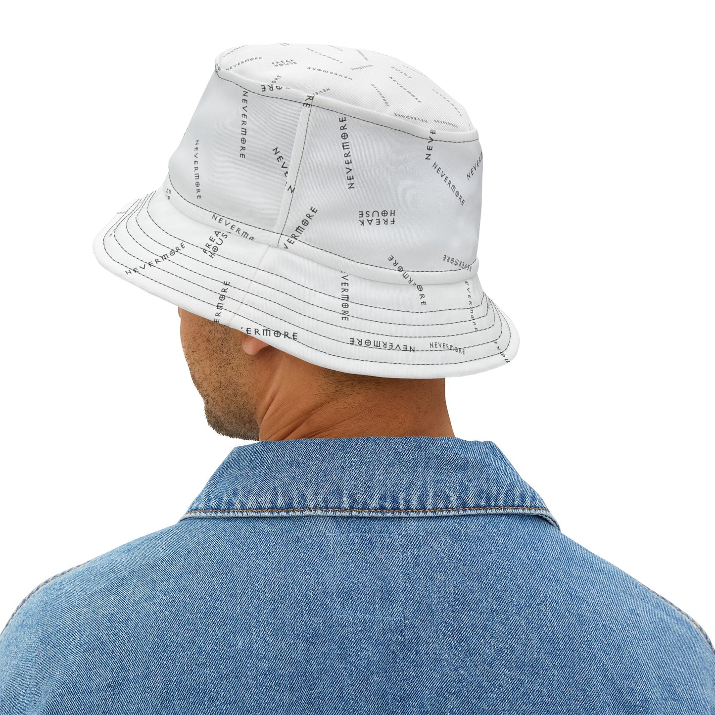 Freak House Nevermore Bucket Hat, White