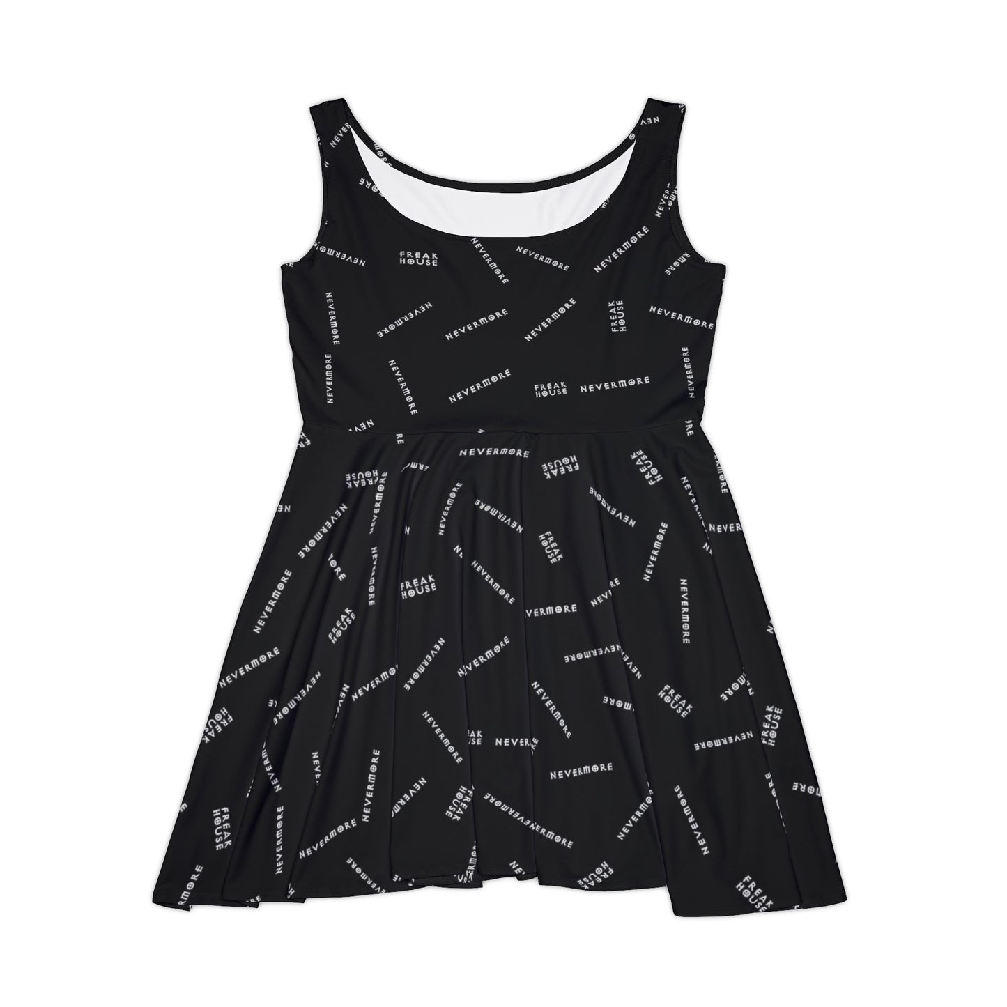 Freak House Nevermore Flowy Asymmetrical Dress, Black