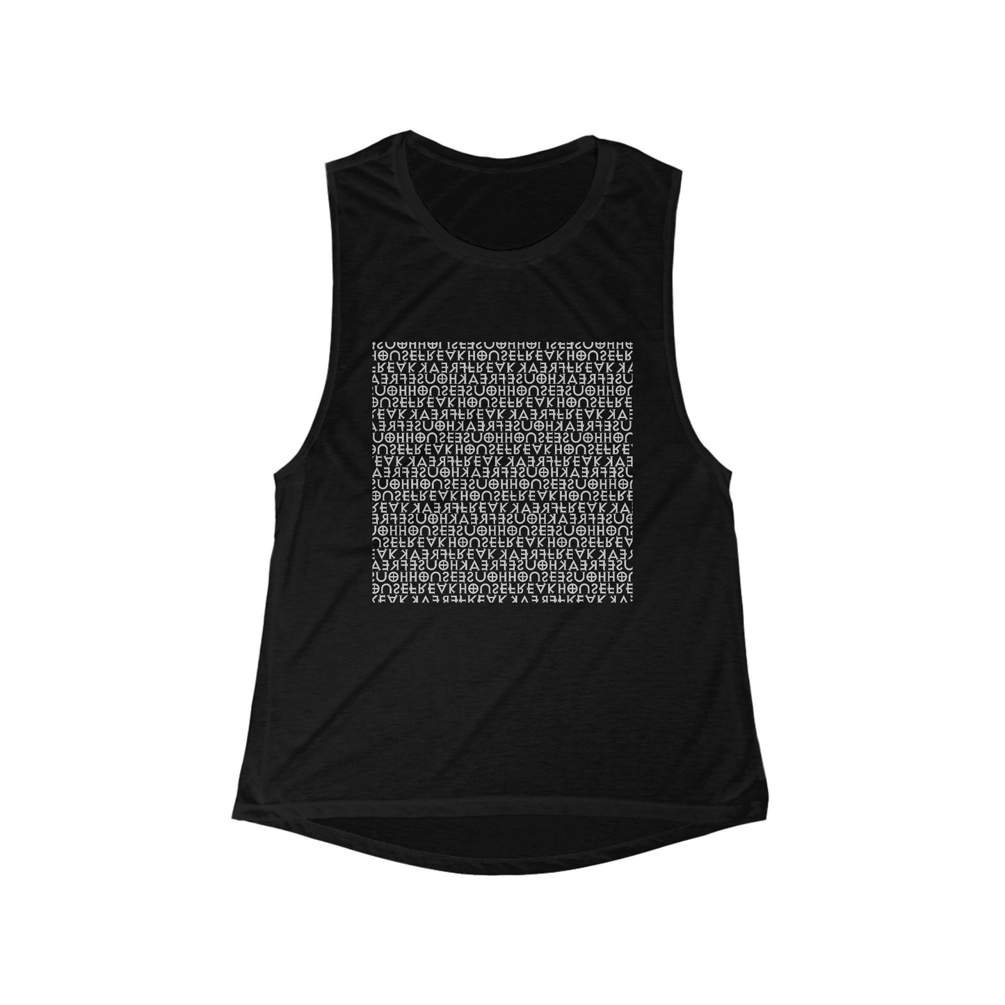 Freak House Hall of Mirrors Women's Flowy Scoop Muscle Tank, Poly Blend