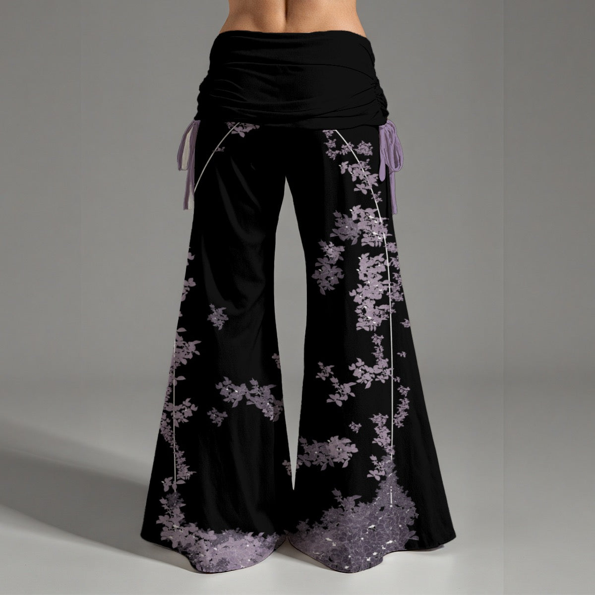 Lilac Garden Women's High Waist Wide Leg Pants