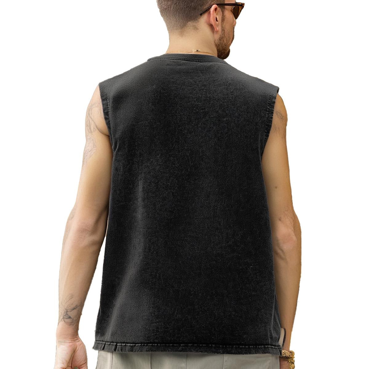 Lilac Garden Washed Cotton Sleeveless T-Shirt