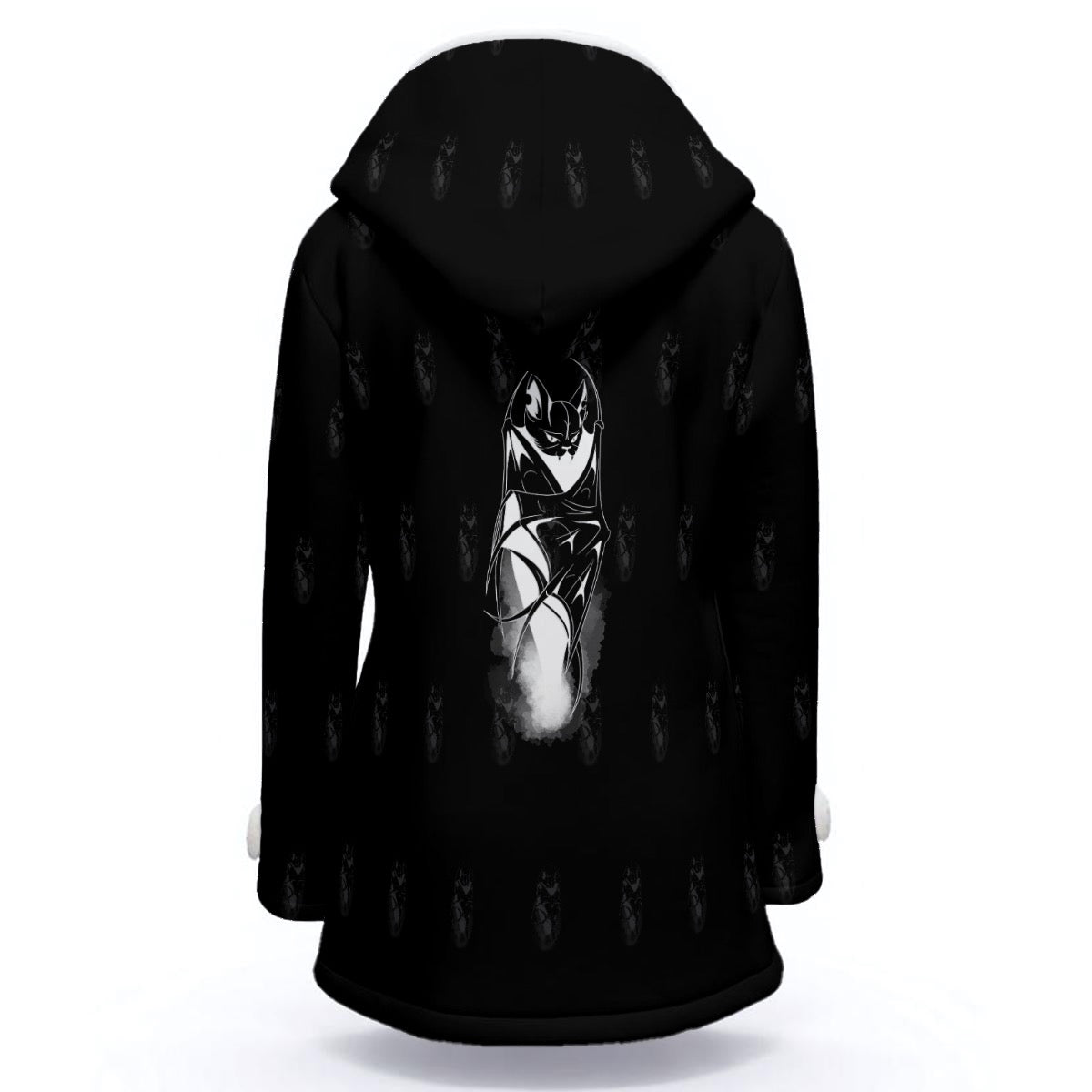 Batty Women's Hooded Double-Breasted Winter Coat With Fleece