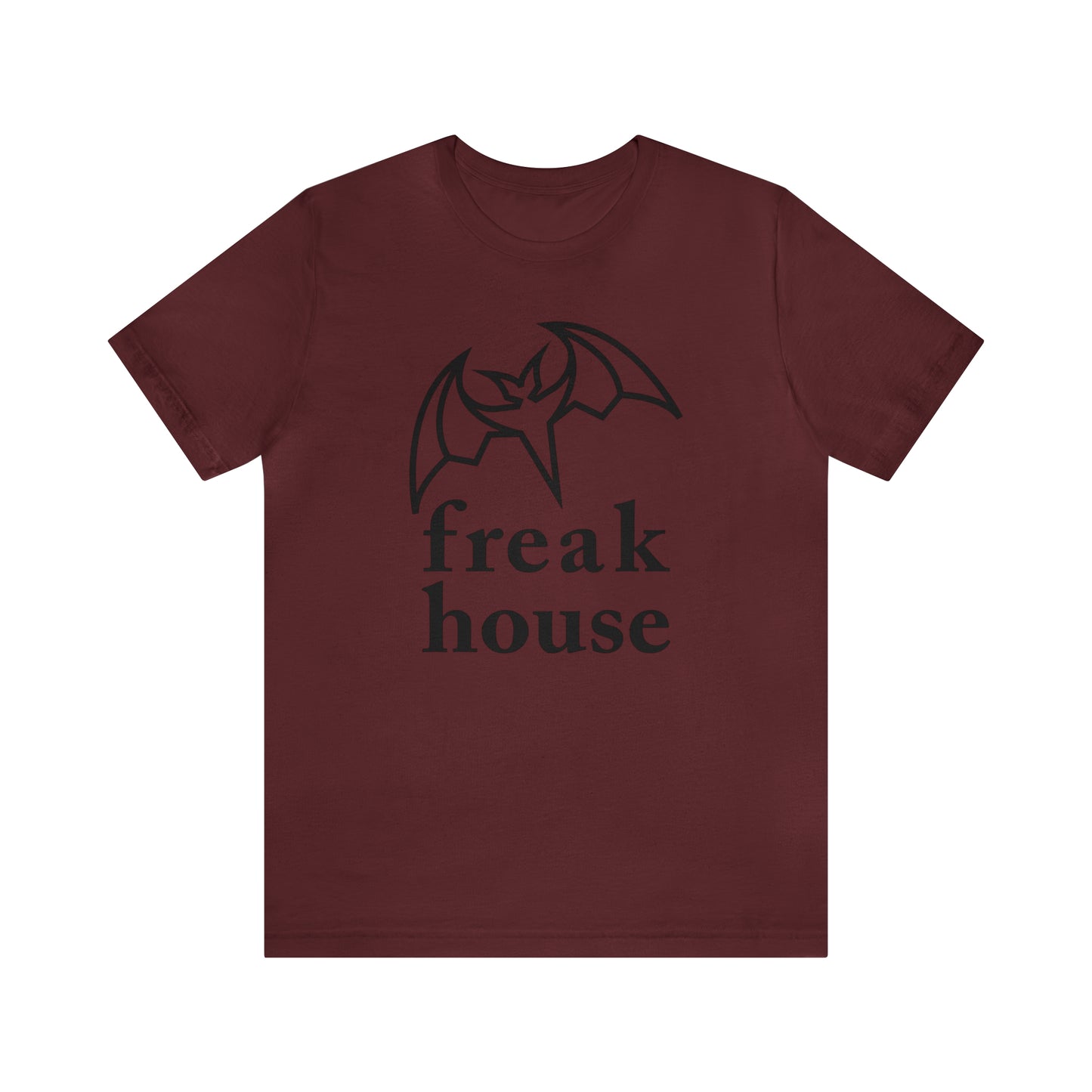 Freak House Signature Bat Logo Unisex Jersey Short Sleeve Tee, Cotton