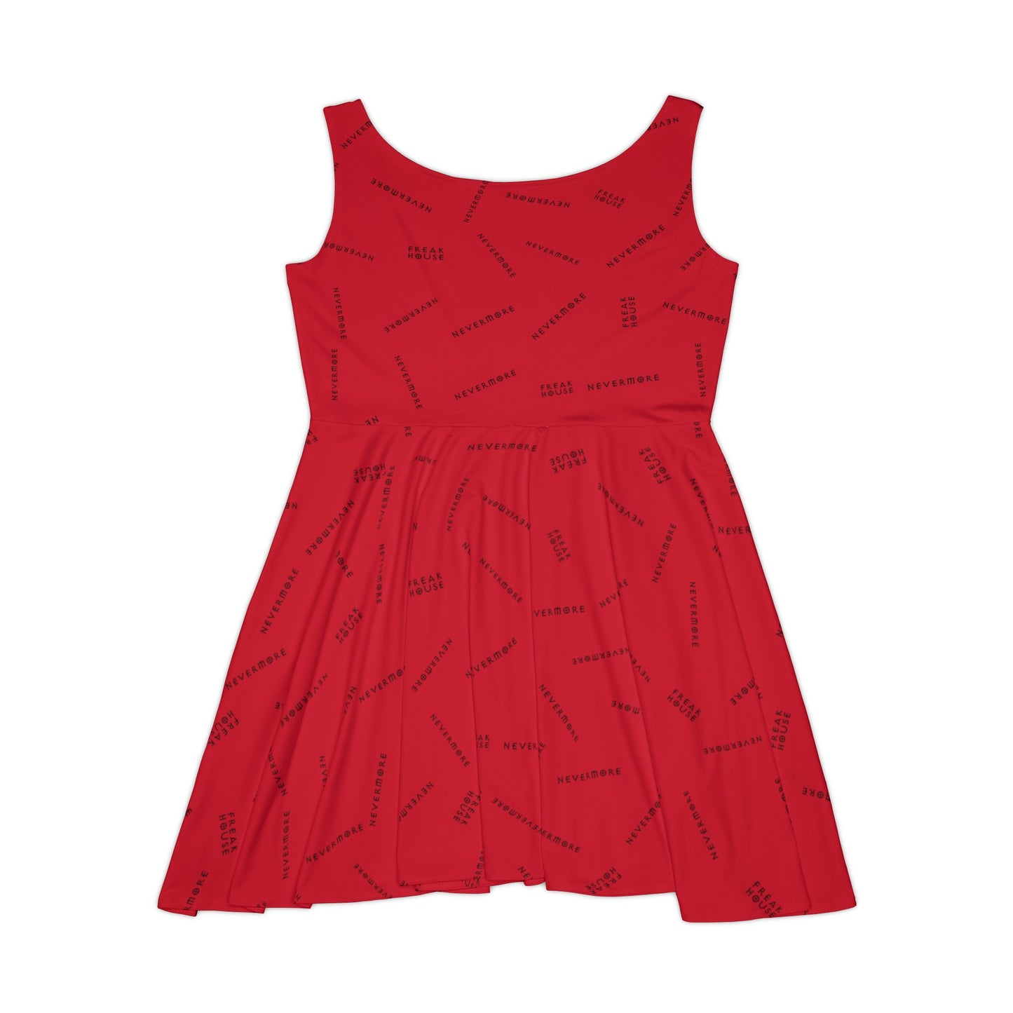 Freak House Nevermore Flowy Asymmetrical Dress, Red