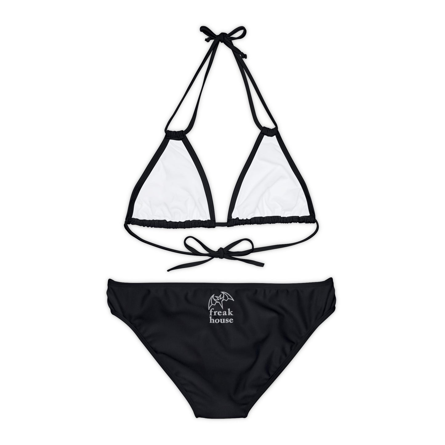 Freak House Nevermore Pentacle Strappy Bikini Set - Black