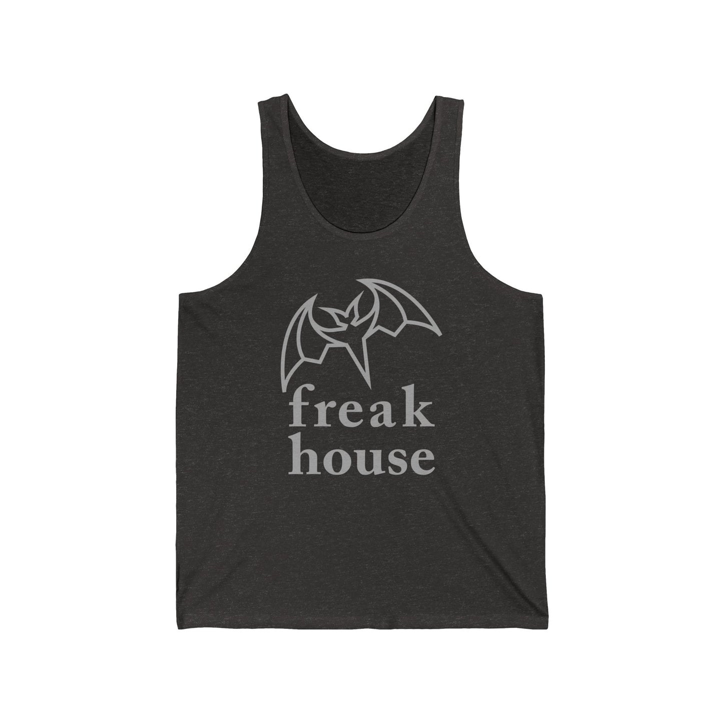 Freak House Signature Bat Logo Men's Jersey Tank Top, Cotton
