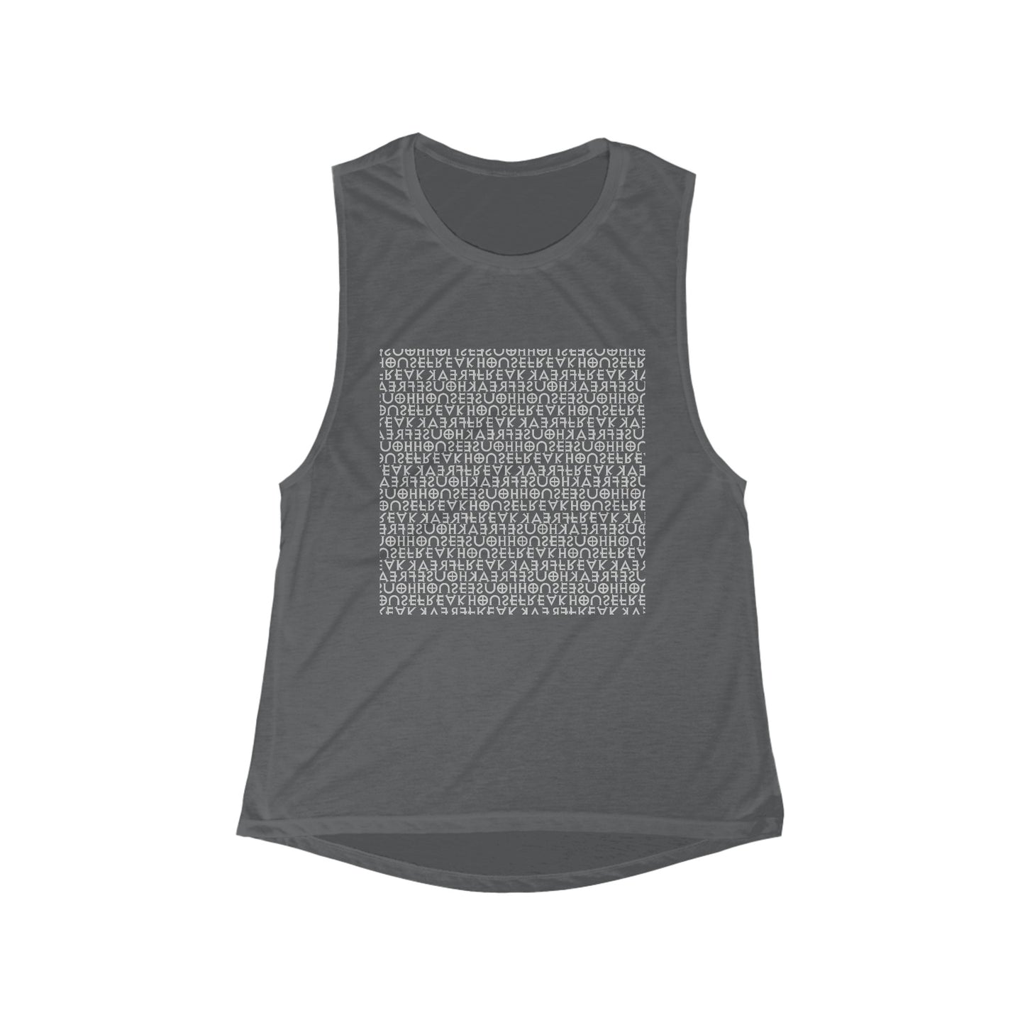Freak House Hall of Mirrors Women's Flowy Scoop Muscle Tank, Poly Blend