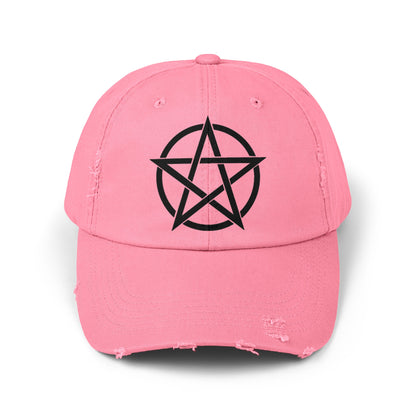 Pentacle Unisex Distressed Cap