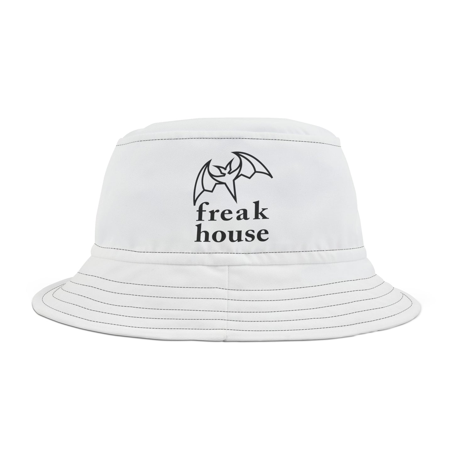 Freak House Signature Bucket Hat, White