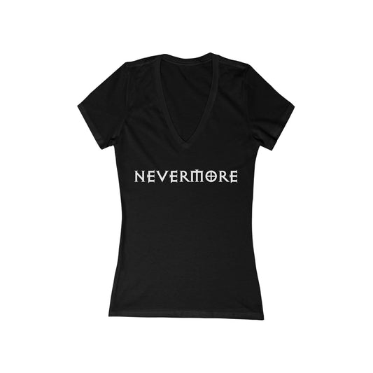 Freak House Nevermore Women's Jersey Short Sleeve Deep V-Neck Tee