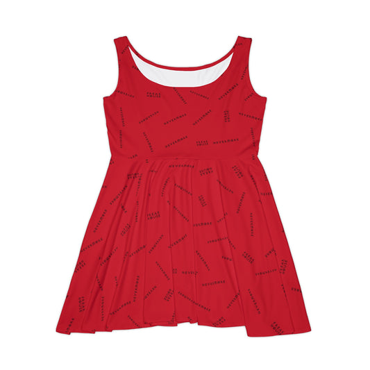 Freak House Nevermore Flowy Asymmetrical Dress, Red