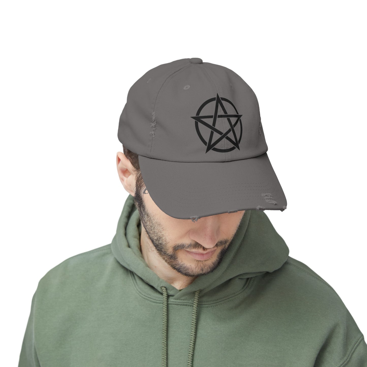 Pentacle Unisex Distressed Cap