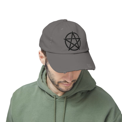 Pentacle Unisex Distressed Cap