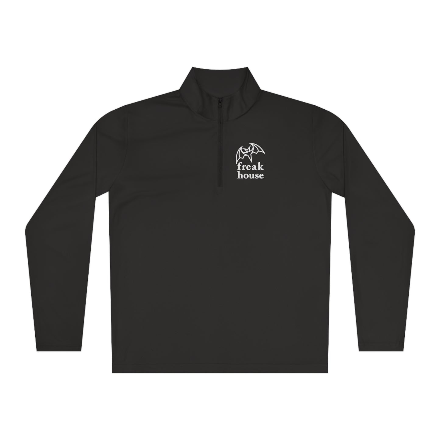 Freak House Signature Logo Unisex Quarter-Zip Pullover, Lightweight, Poly, Moisture Wicking