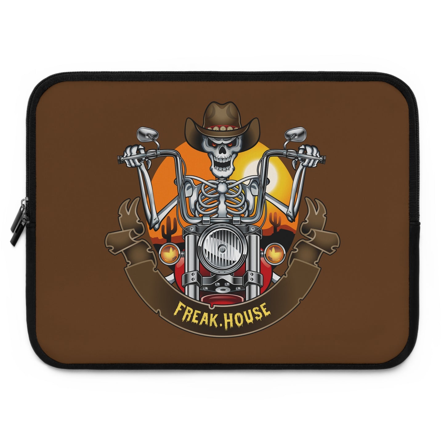 Skeleton Biker Laptop Sleeve