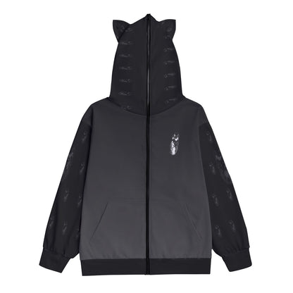 Batty Unisex Pullover Hoodie With Zipper Closure