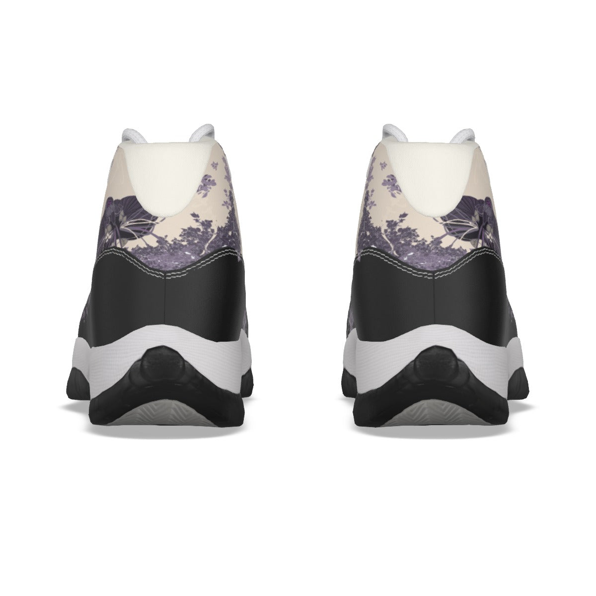 Lilac Garden Men's High Top Basketball Shoes