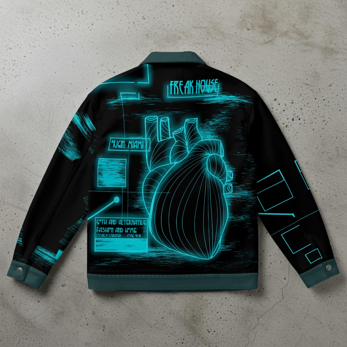 Cyber Blues Unisex Collared Jacket