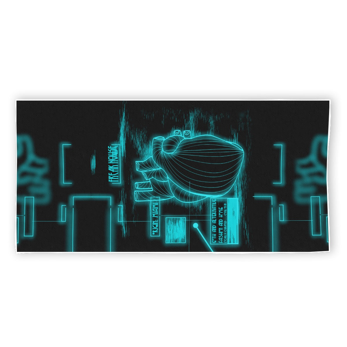 Cyber Blues Rectangular Beach Towel