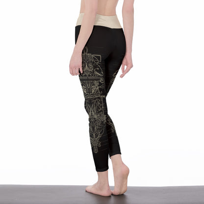 CoffHim Women's High Waist Leggings | Side Stitch Closure