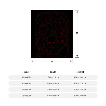 Here Lies Gram Flannel Blanket - Vertical Style