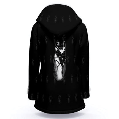 Batty Women's Hooded Double-Breasted Winter Coat With Fleece