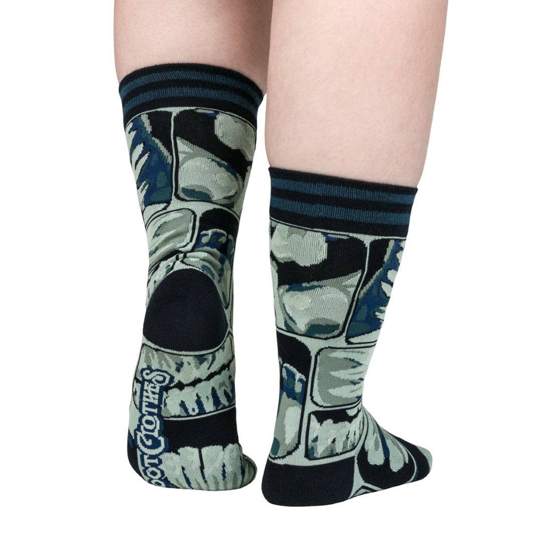 Too Cool for Flossing Teeth X-Ray Crew Socks
