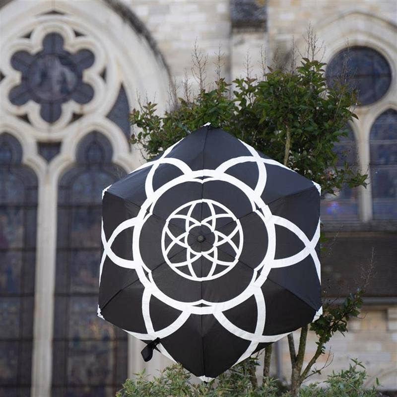 Black Flower Umbrella