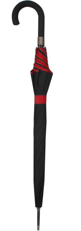Black Outside with Red Inside Double Layer Umbrella, Large