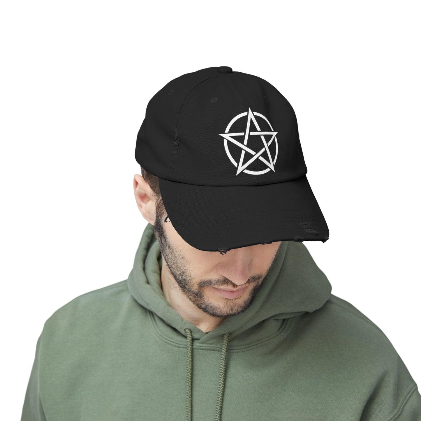 Pentacle Unisex Distressed Cap