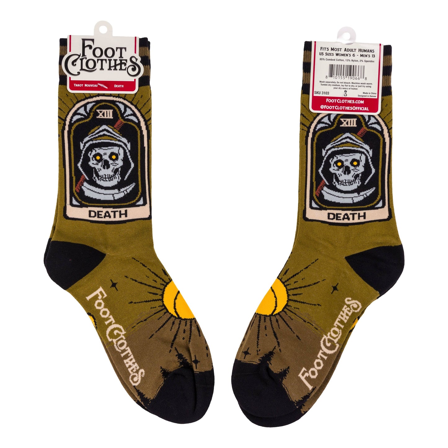 Death Tarot Nouveau Crew Socks