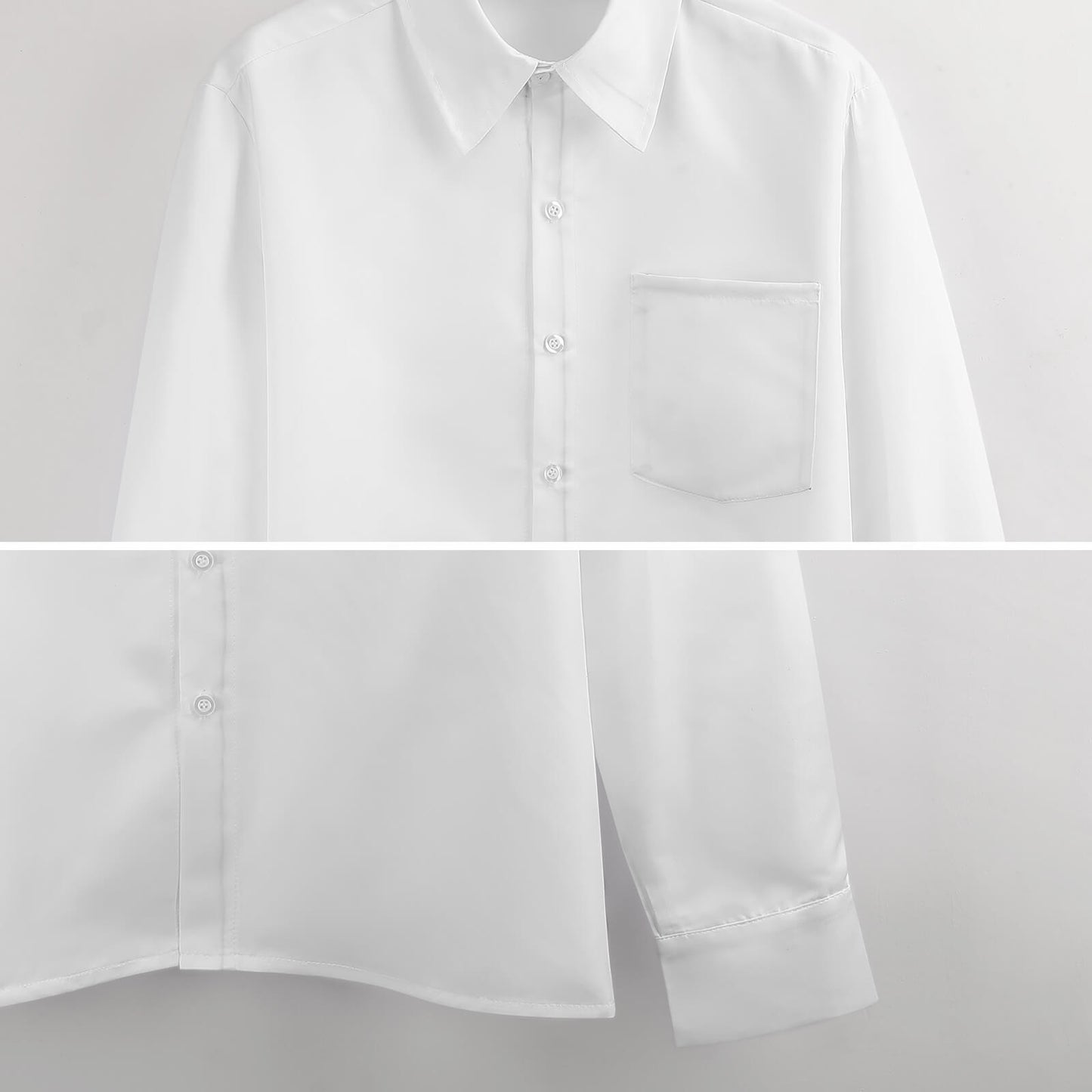 CoffHim Faux Linen Men Long Sleeve Shirt with Pocket