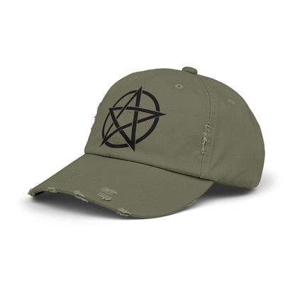 Pentacle Unisex Distressed Cap