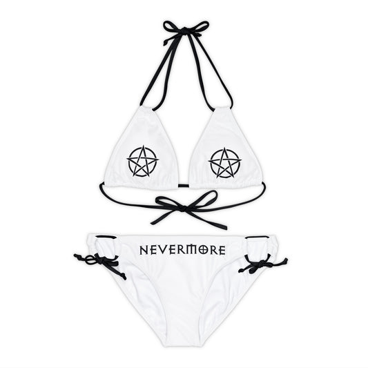 Freak House Nevermore Pentacle Strappy Bikini Set - White