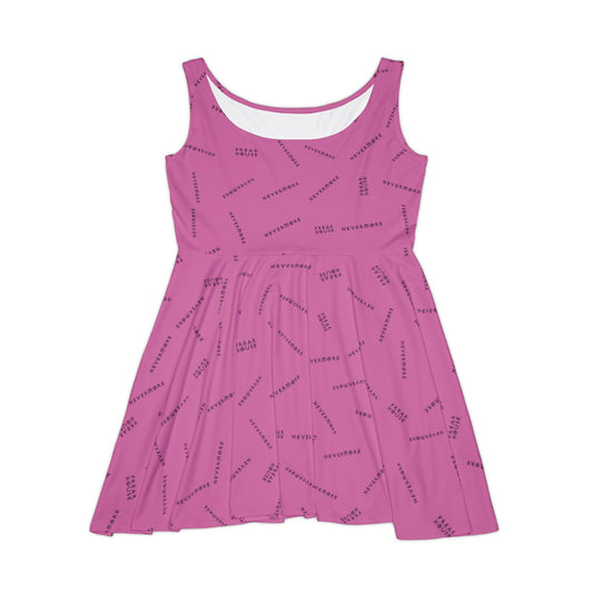 Freak House Nevermore Flowy Asymmetrical Dress, Pink