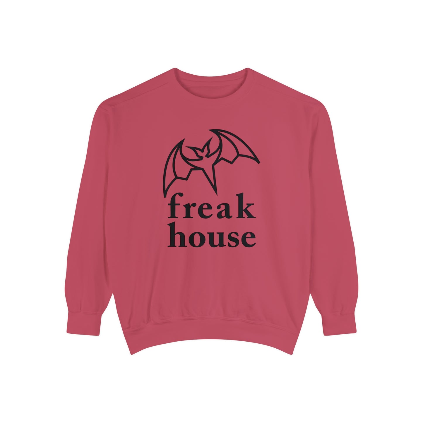 Freak House Signature Bat Logo Unisex Luxurious Sweatshirt, Cotton / Poly Blend