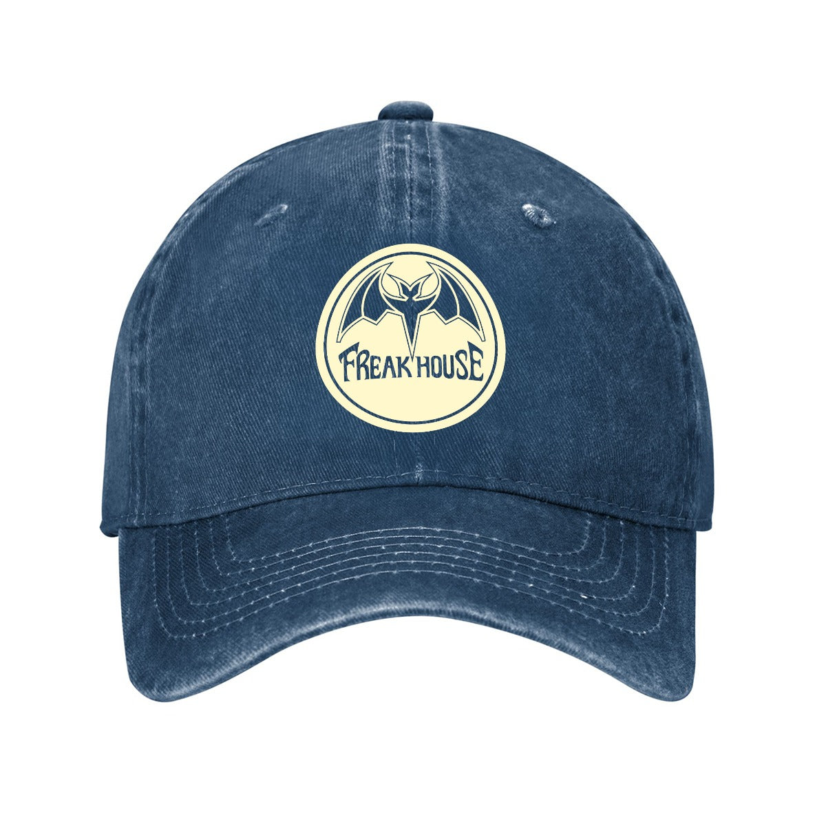 Freak House Adult Washed Denim Baseball Cap
