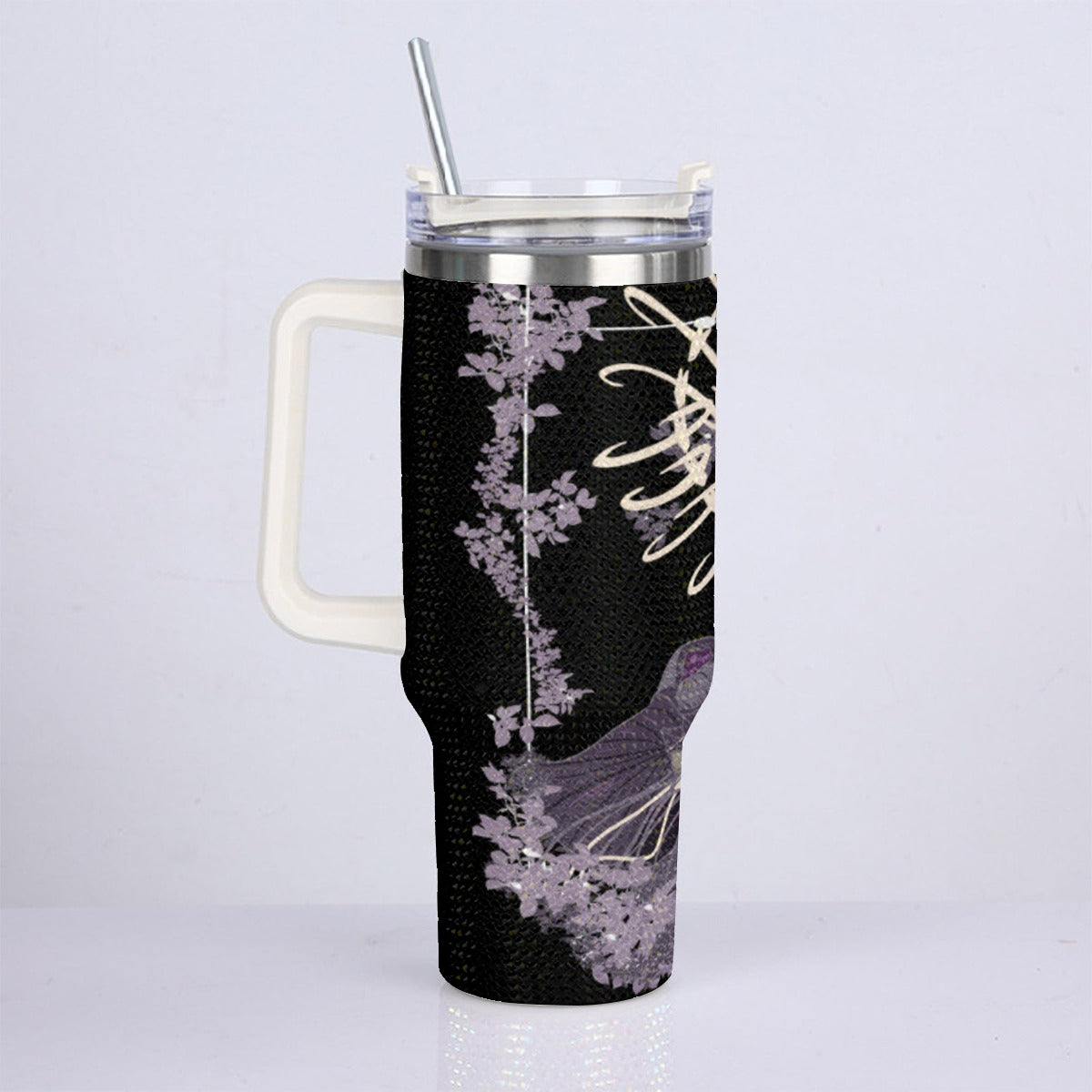 Haunted Garden 40oz Diamond Cup With Stainless Steel Straw