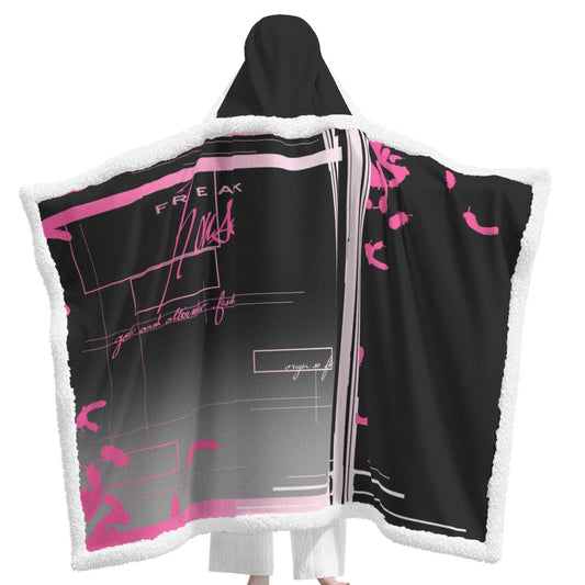 Freak Pink Unisex Wearable Hooded Blanket