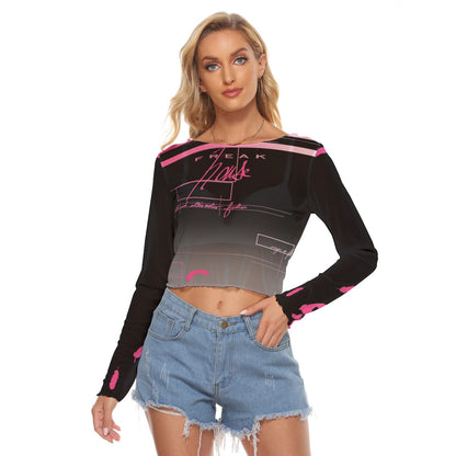 Freak Pink Women's Mesh Long Sleeves T-shirt