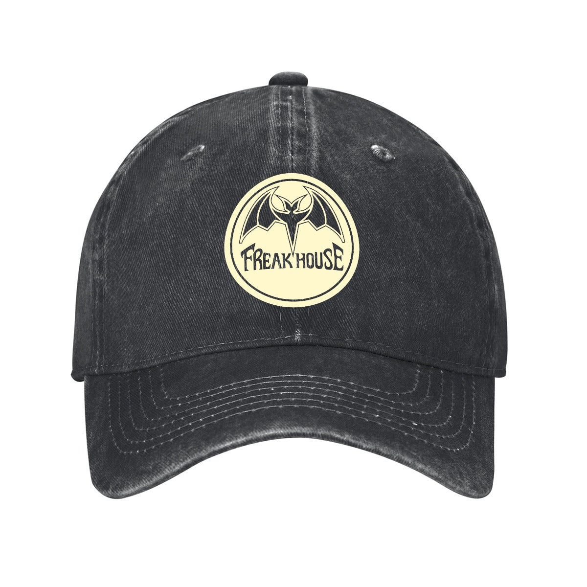 Freak House Adult Washed Denim Baseball Cap