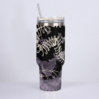 Haunted Garden 40oz Diamond Cup With Stainless Steel Straw