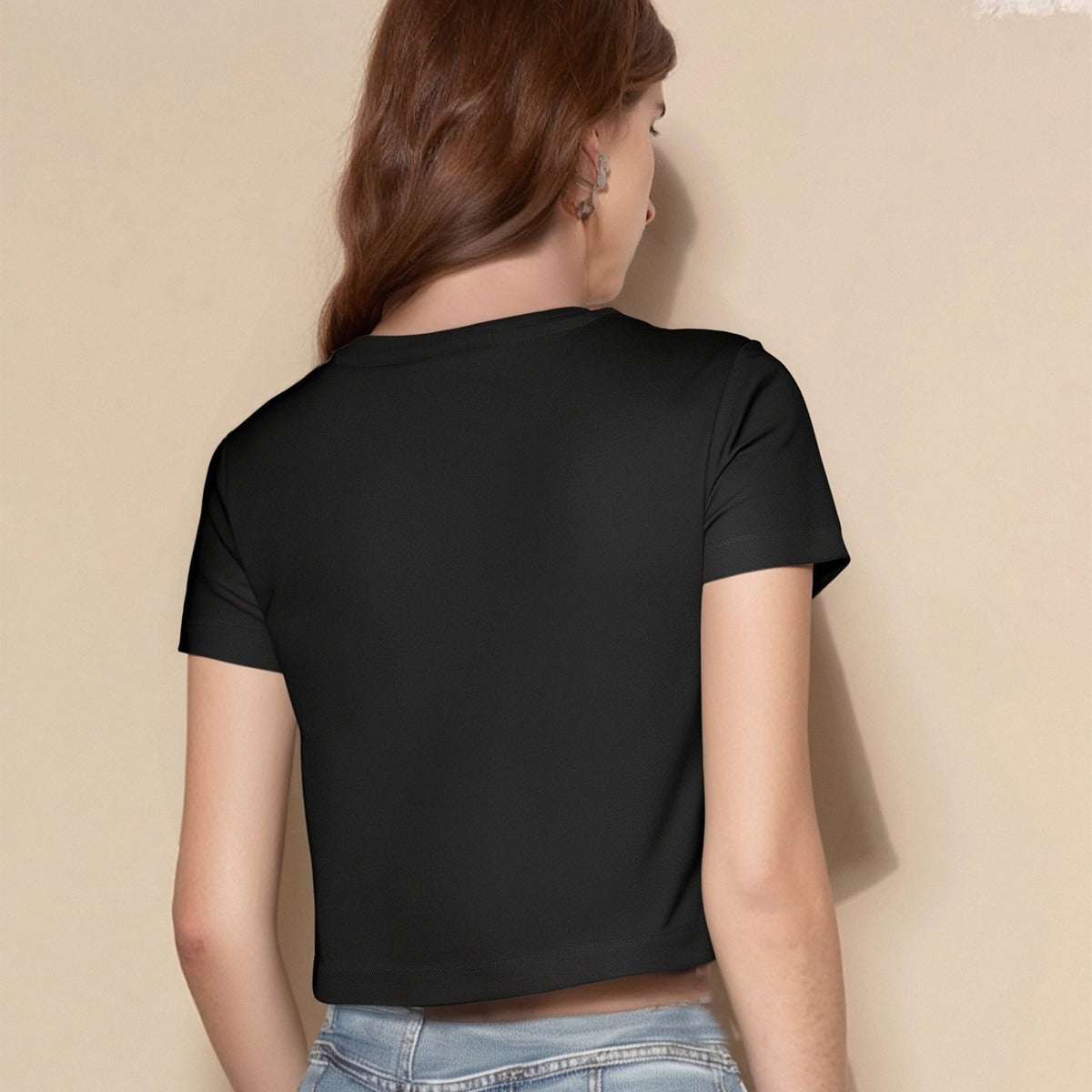 Here Lies Women's Polyester Navel-Baring Short T-Shirt