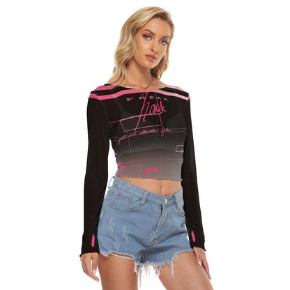 Freak Pink Women's Mesh Long Sleeves T-shirt