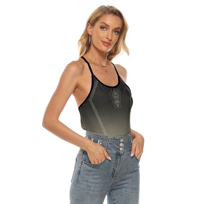 CoffHim Women's Criss-Cross Open Back Tank Top